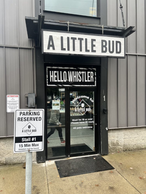 A Little Bud Dispensary Storefront in Whistler, BC