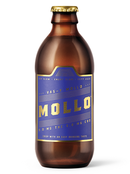 Mollo 5 non alcoholic cannabis infused beer.